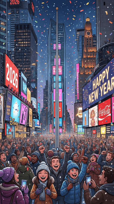 New Year's 2026 background
